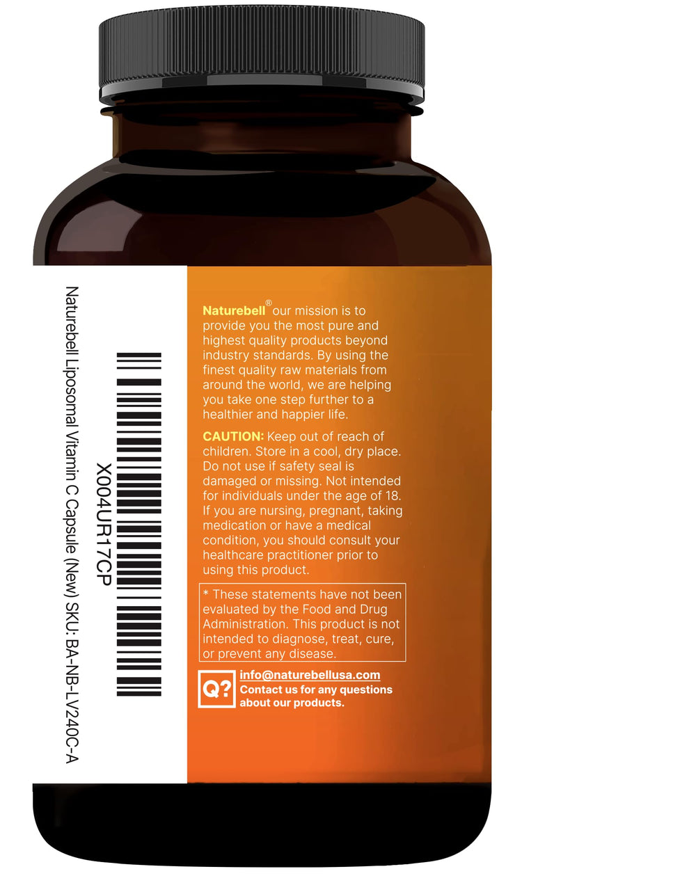 Measuring spoon beside NatureBell bottle shows daily 2000mg serving.