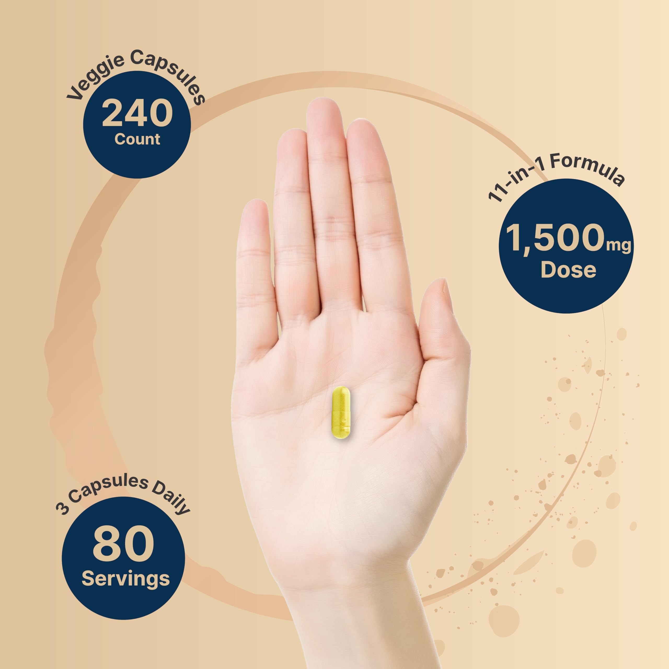 Detail of NatureBell NAD+ Complex ingredient blend with hyaluronic acid and antioxidants.