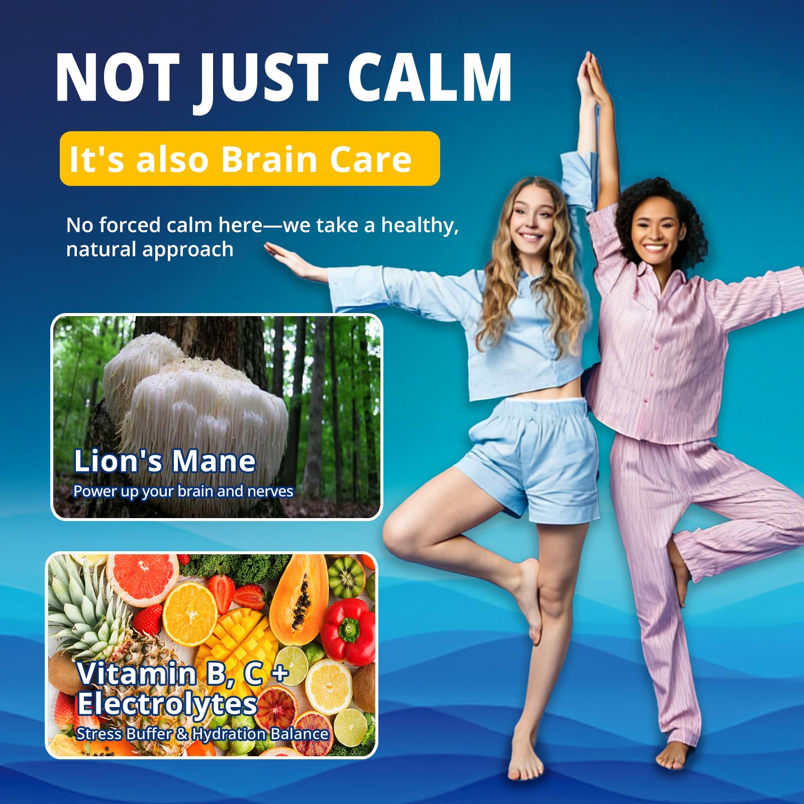 Nature Aurora Cortisol Calm prepared drink in glass with soothing color