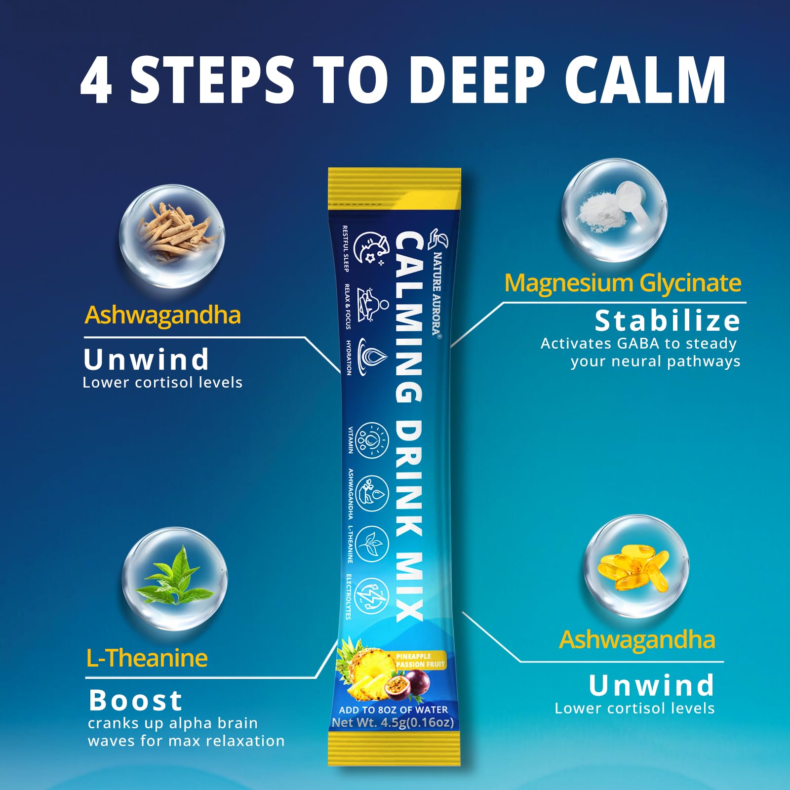 Nature Aurora stick-pack instant mix for fast relaxation