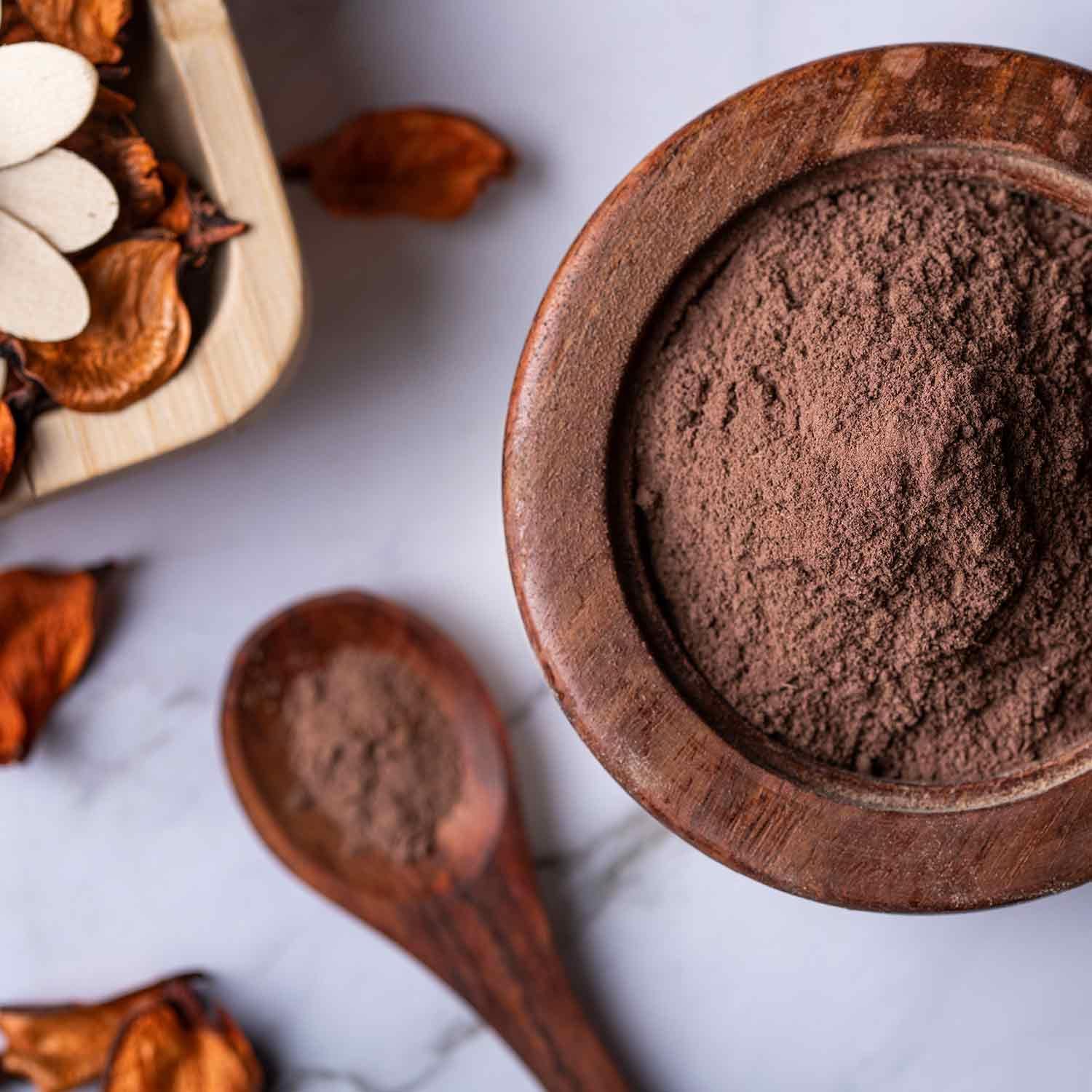 Detail of Nature Blaze Arjuna powder label highlighting organic sourcing