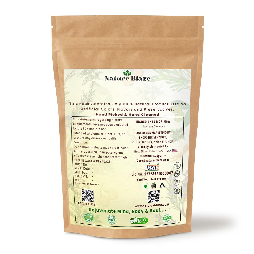 Nature Blaze Moringa leaves hand peeled for purity
