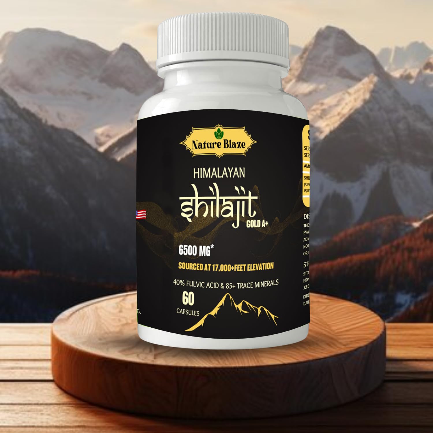 Nature Blaze Shilajit capsules with water — ready to take.