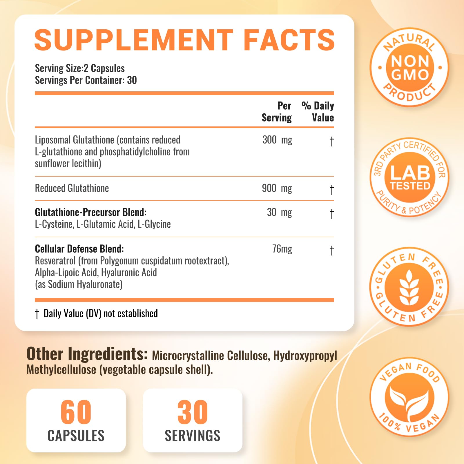 Nature Echo capsule and blend highlighting glutathione precursors inside