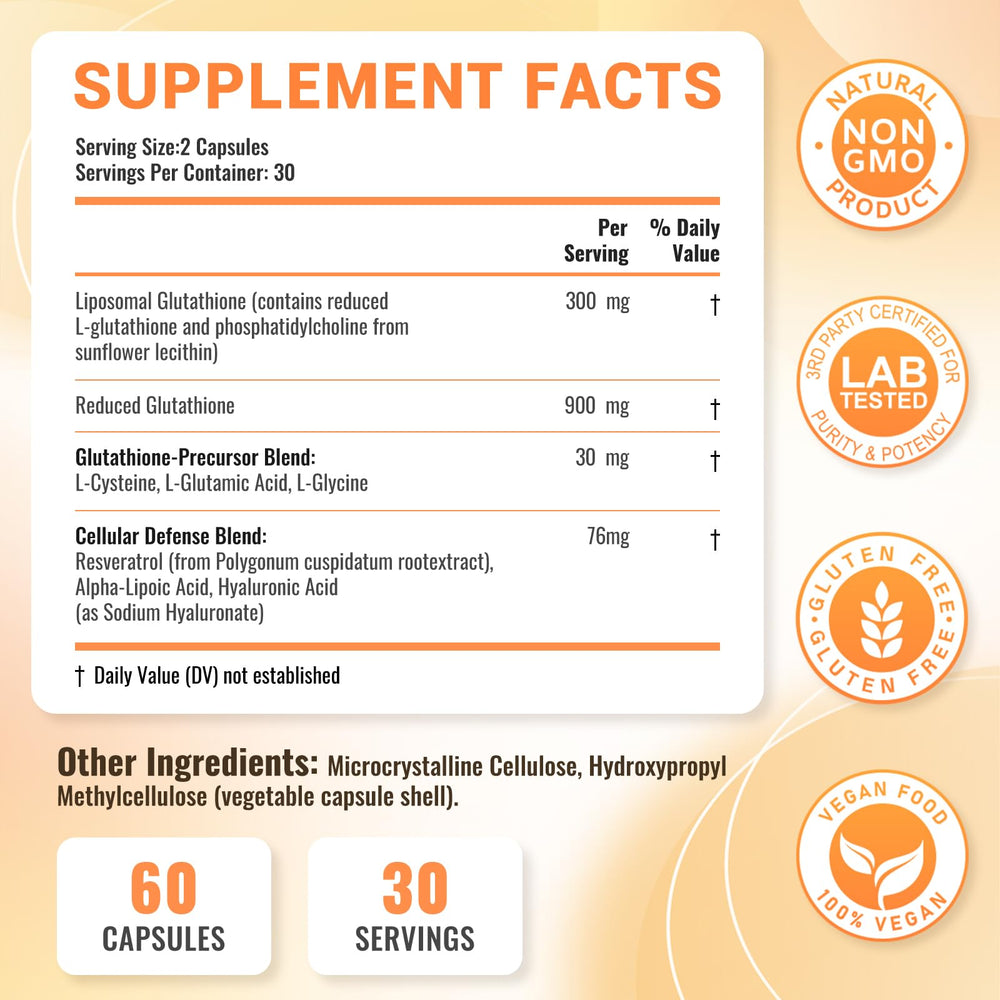 Nature Echo capsule and blend highlighting glutathione precursors inside