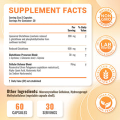 Nature Echo capsule and blend highlighting glutathione precursors inside