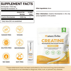 Nature Echo Creatine dissolves quickly in liquids for smooth shakes.