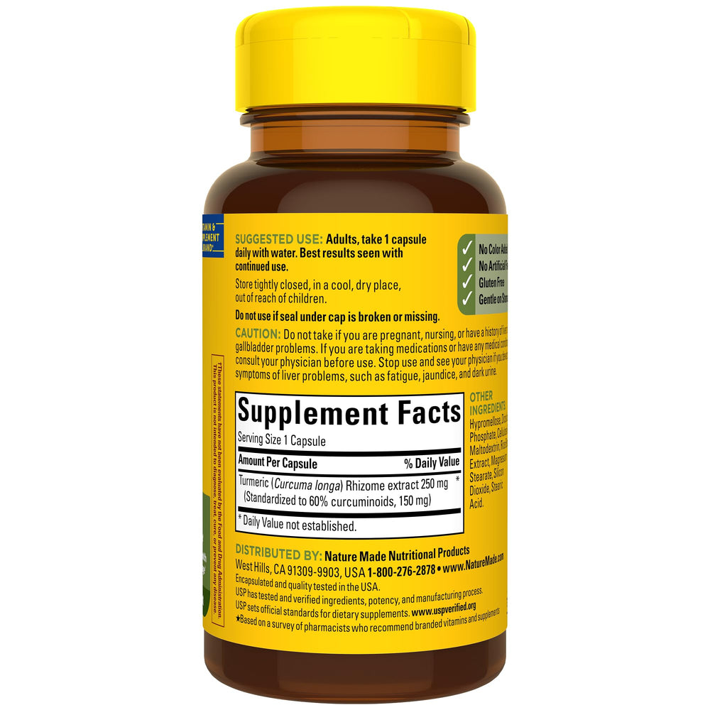 Active adult taking a turmeric capsule after workout.
