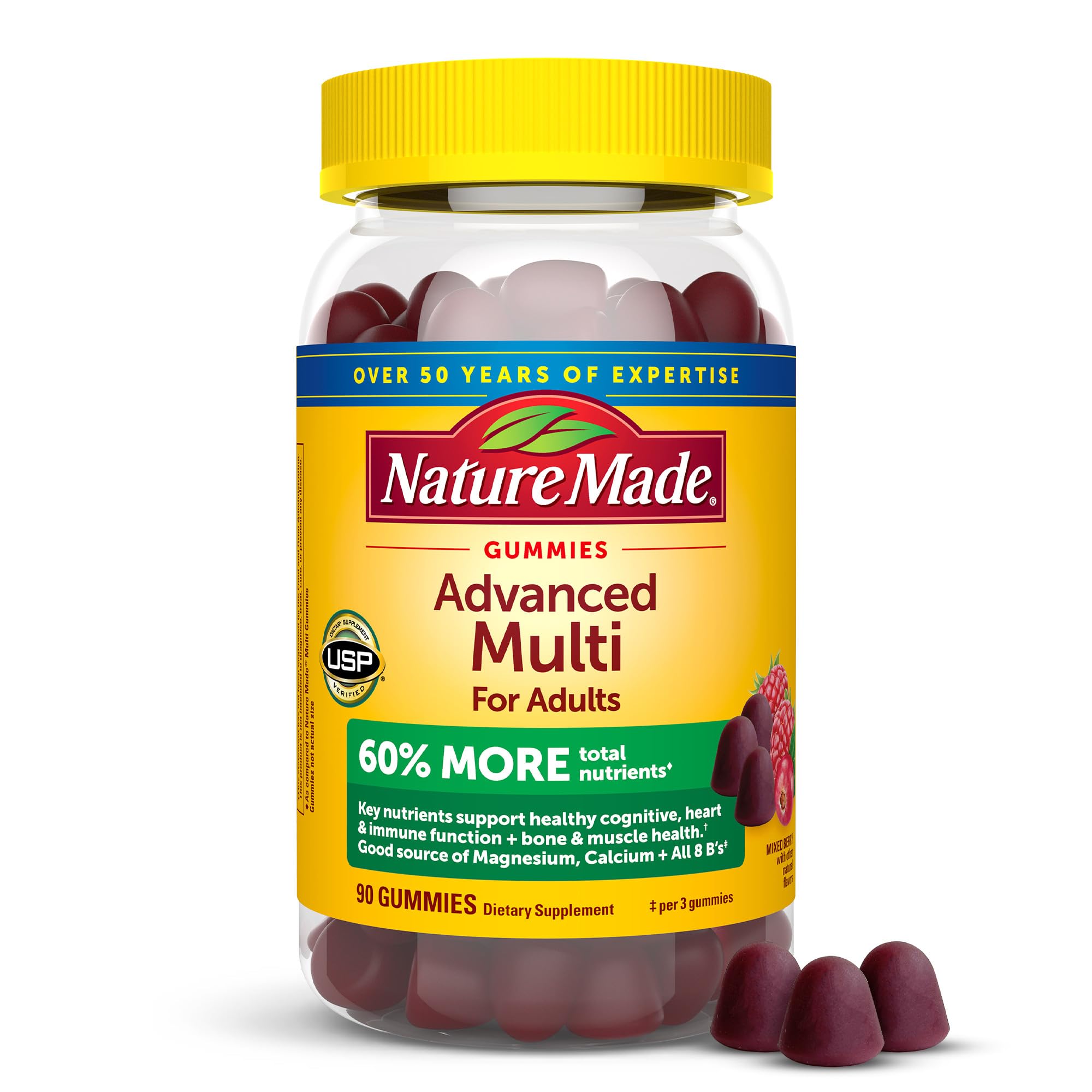 Nature Made Advanced Multivitamin Gummies bottle for daily nutritional support