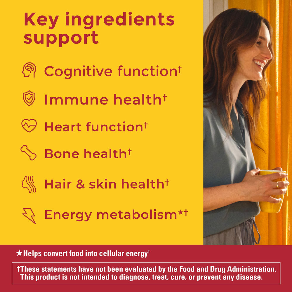 Nature Made Advanced Multivitamin Gummies for Her pouring gummies into a serving dish.