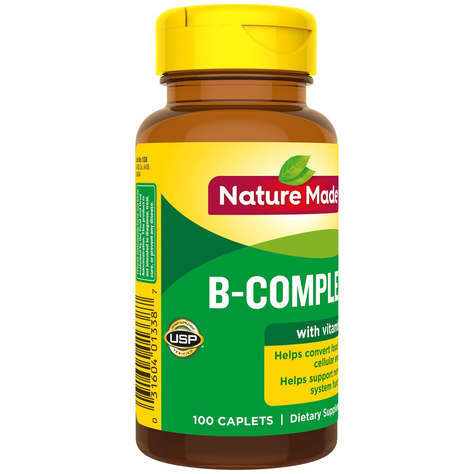 Three-pack Nature Made B-Complex with Vitamin C for routine supplementation.