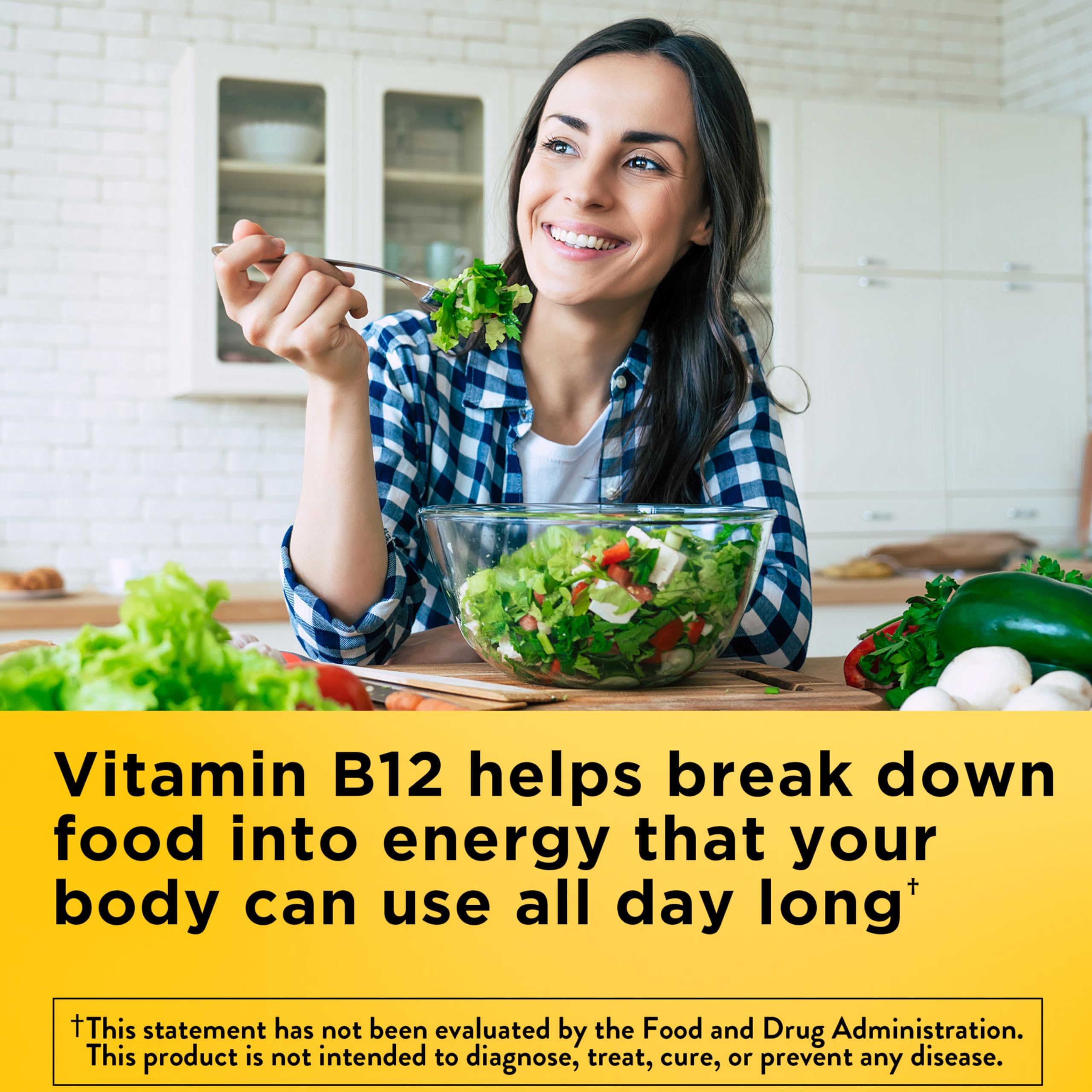 Nature Made Vitamina B12 5000 mcg metabolismo de energía