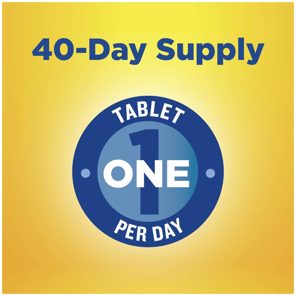 Nature Made Back to Sleep bottle beside a glass, showing no water needed