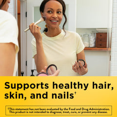 Gluten free Nature Made Biotin 5000 mcg softgels label shows no artificial flavors.