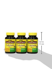 Nature Made Calcium bottle displaying an up to 180-day supply claim.