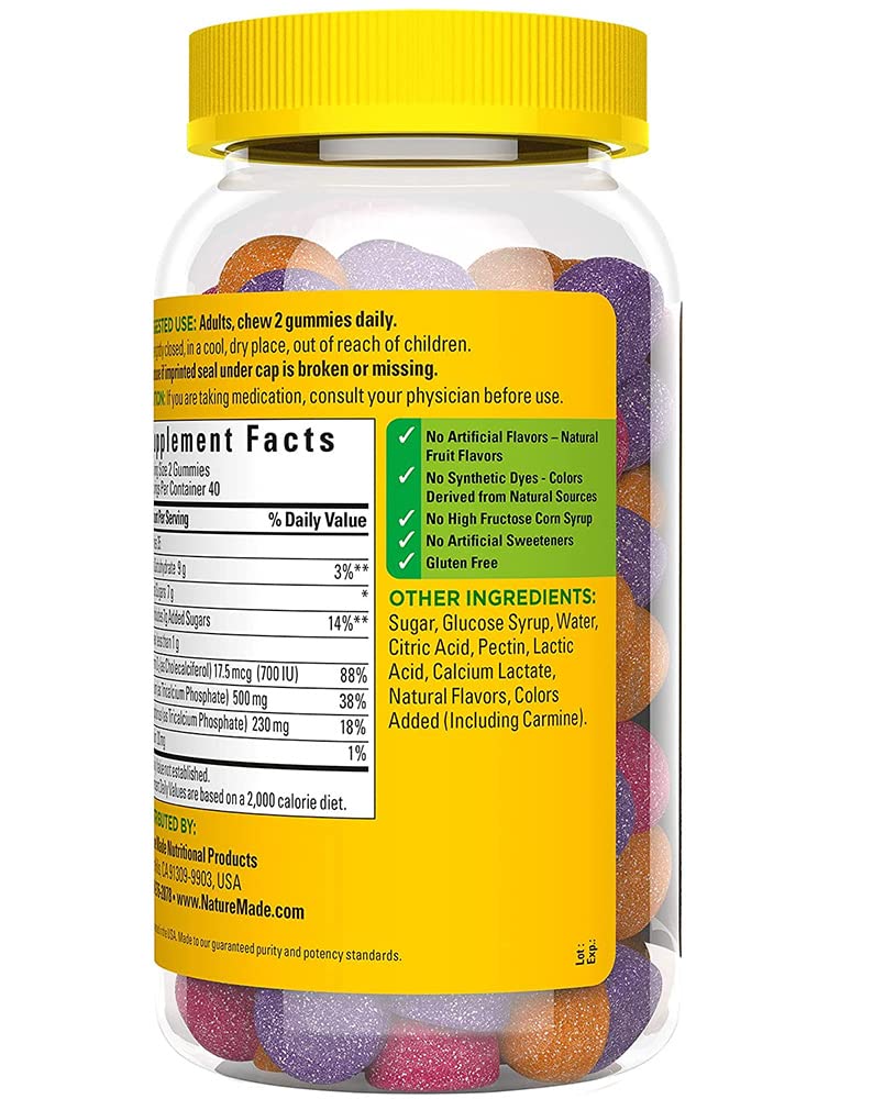 Nature Made Calcium Adult Gummies on a morning desk ready for daily routine.