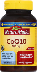 Nature Made CoQ10 100 mg, cápsulas blandas, botella: apoyo a la energía celular y función cardíaca
