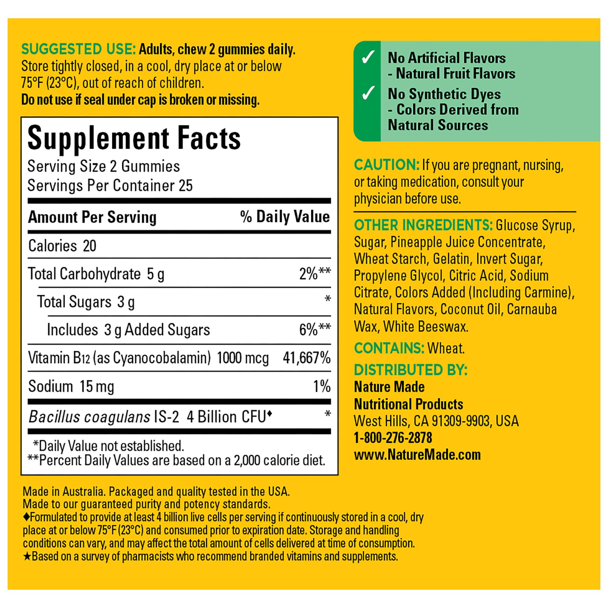 Grapefruit-like image of Nature Made Energy B12 Gummies with fruit flavors.