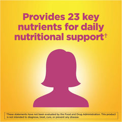 Nature Made Essential Woman Multivitamin inside bottle with tablets ready for use.