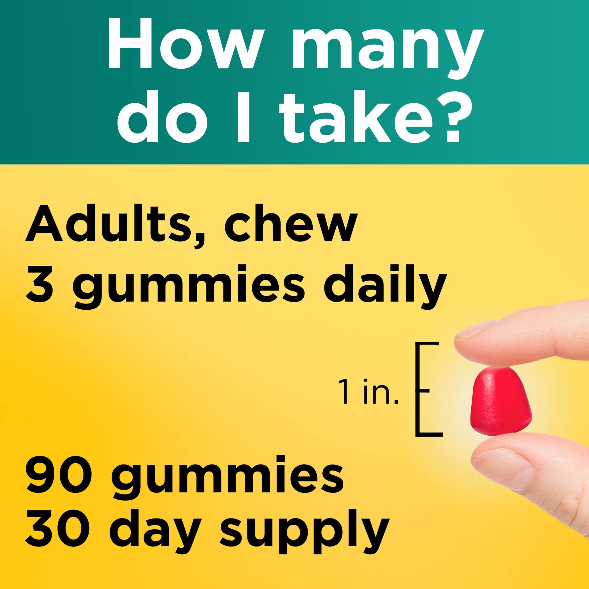 90 gummies bottle of Nature Made Fiber 6 g, 30-day supply