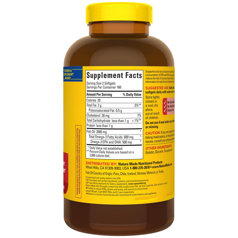 320-count bottle indicates a long 160-day supply.