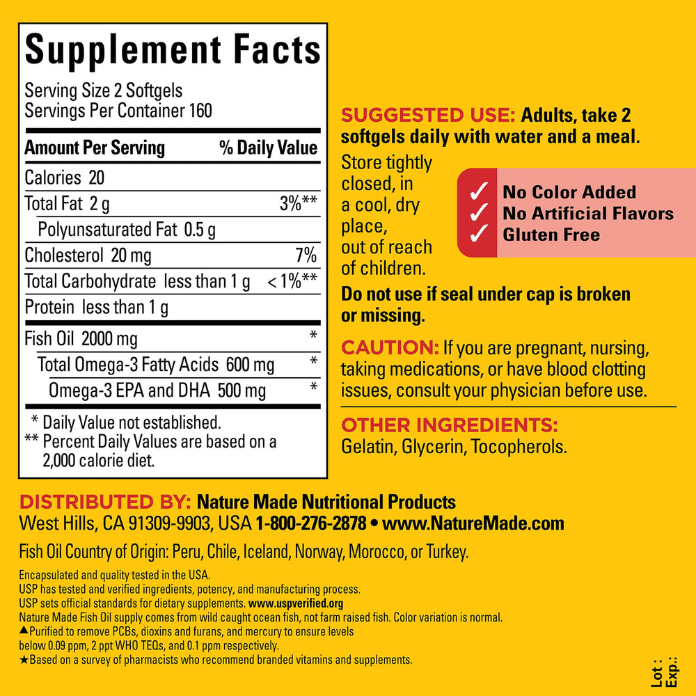Two softgels serving image, illustrating daily omega-3 intake option.