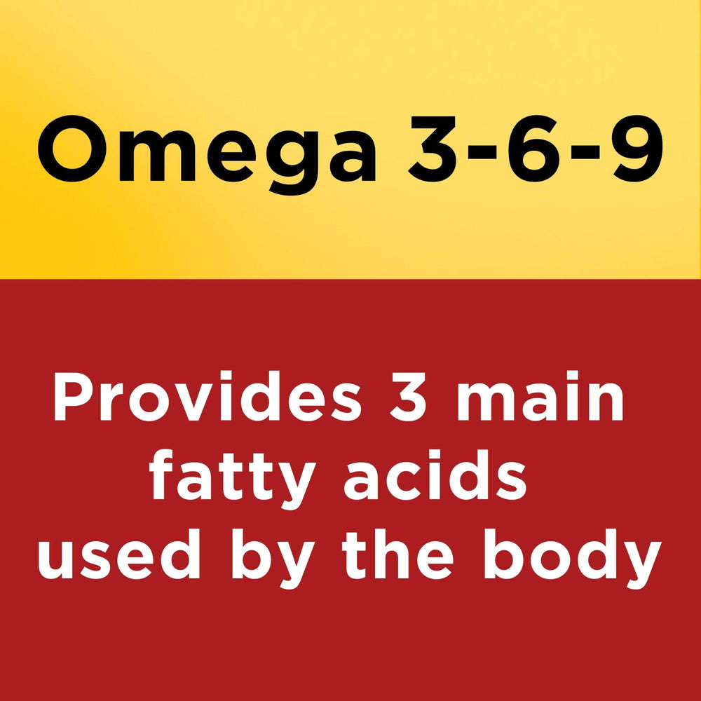Nature Made flaxseed safflower olive oils blend illustrates plant-based omega sources.