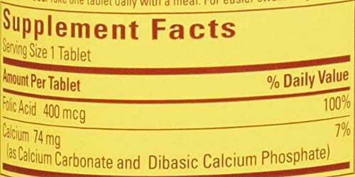 Nature Made Folic Acid 400 mcg tablets packaging box conveys value and reliability