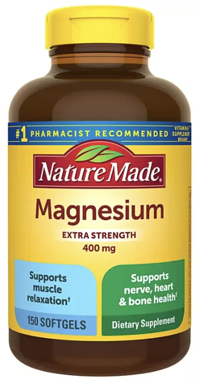 Nature Made High Potency Magnesium bottle front promotes daily energy support.