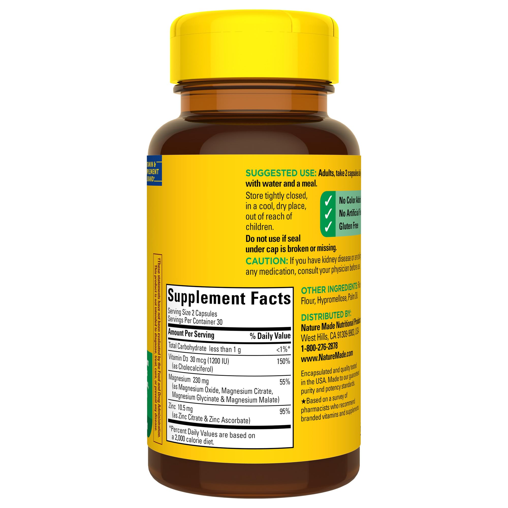 Nature Made Magnesium Complex packaging front with health and immunity emphasis