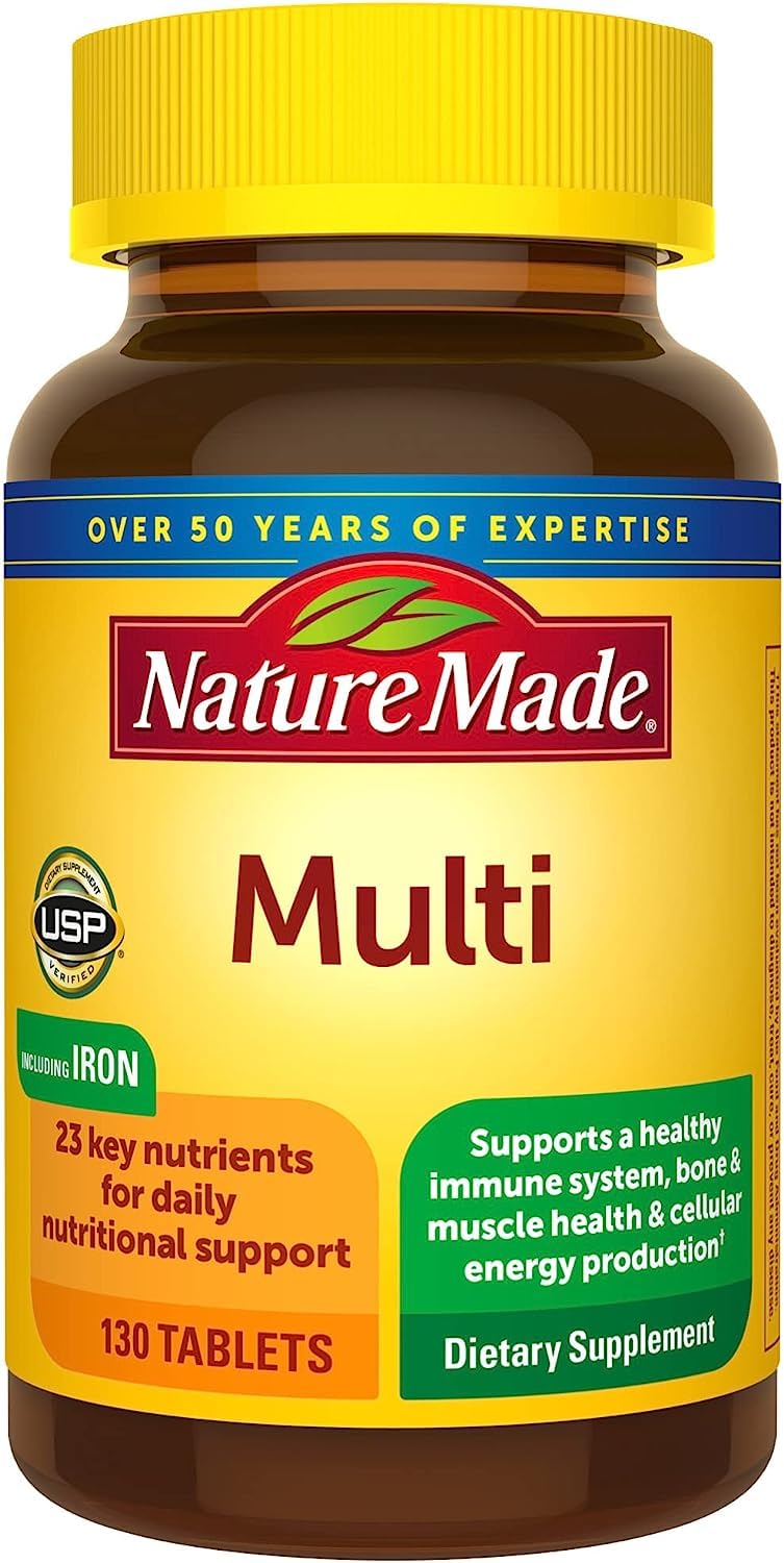 Nature Made Multi Complete tablets in bottle for daily nutritional support