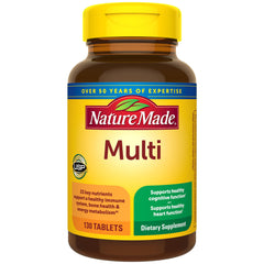 Nature Made multivitamin bottle for daily nutritional support.