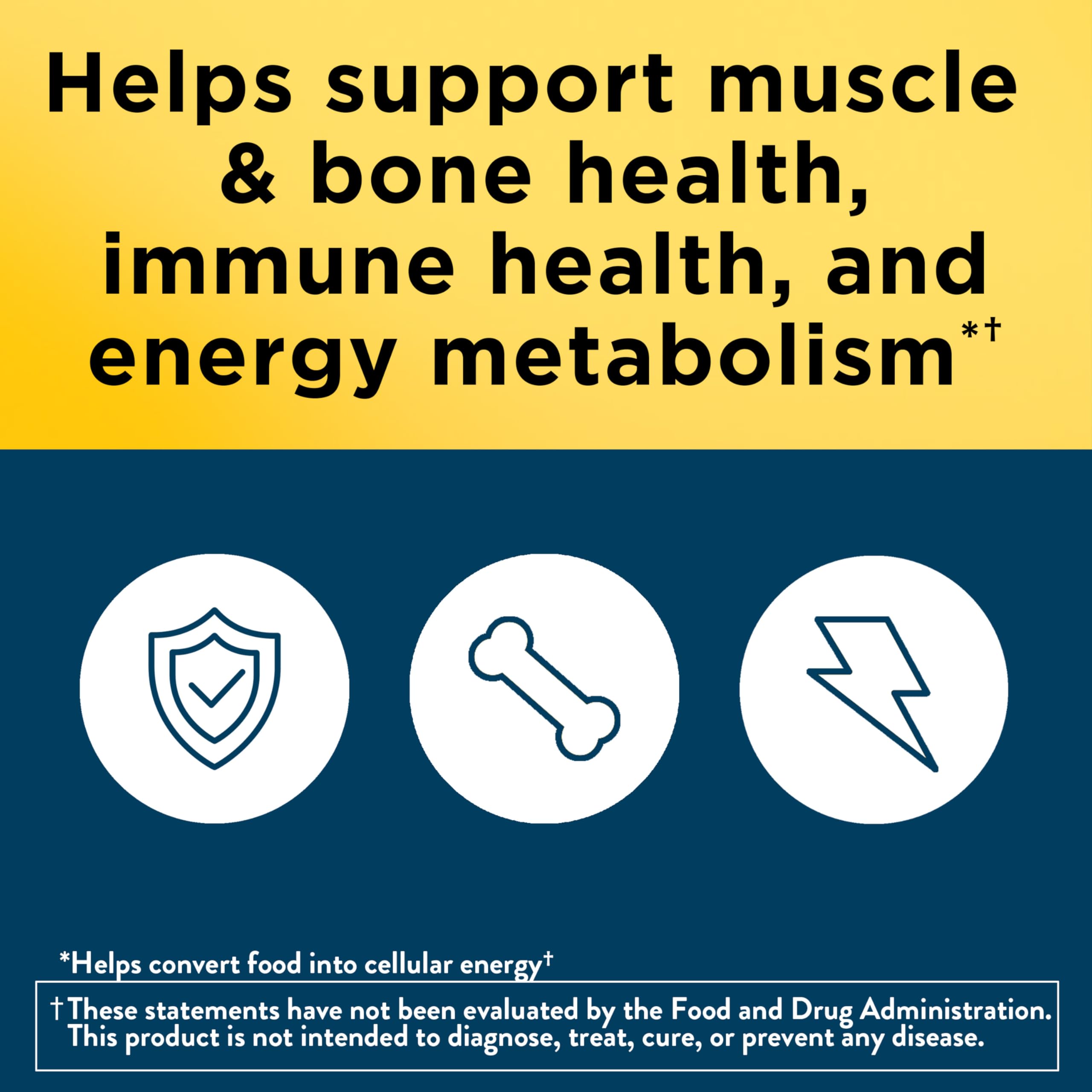 Nature Made Multivitamin For Him 50+ pour shot shows easy daily intake with water and a meal.