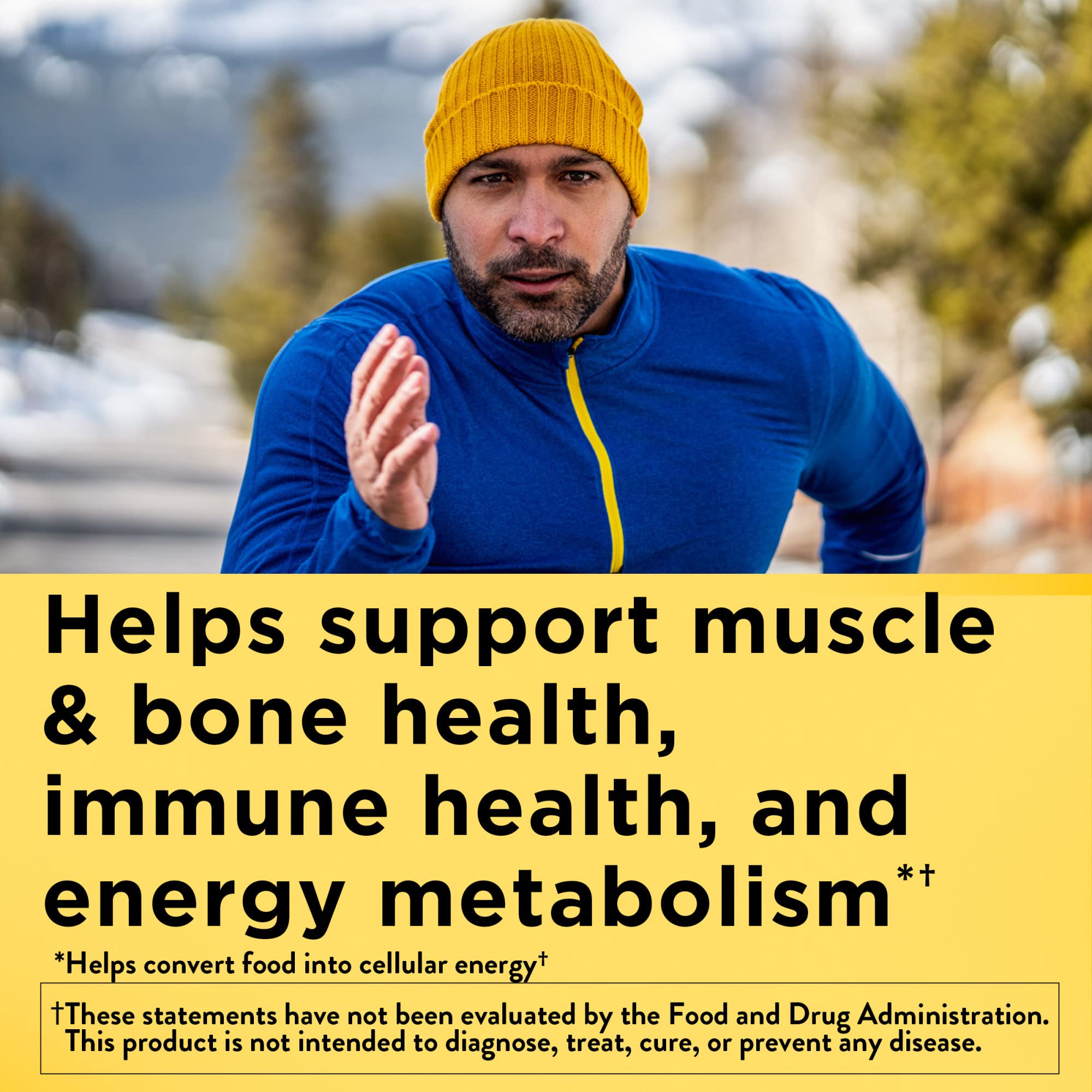 Nature Made Multivitamin for Him tablets closeup for easy daily use