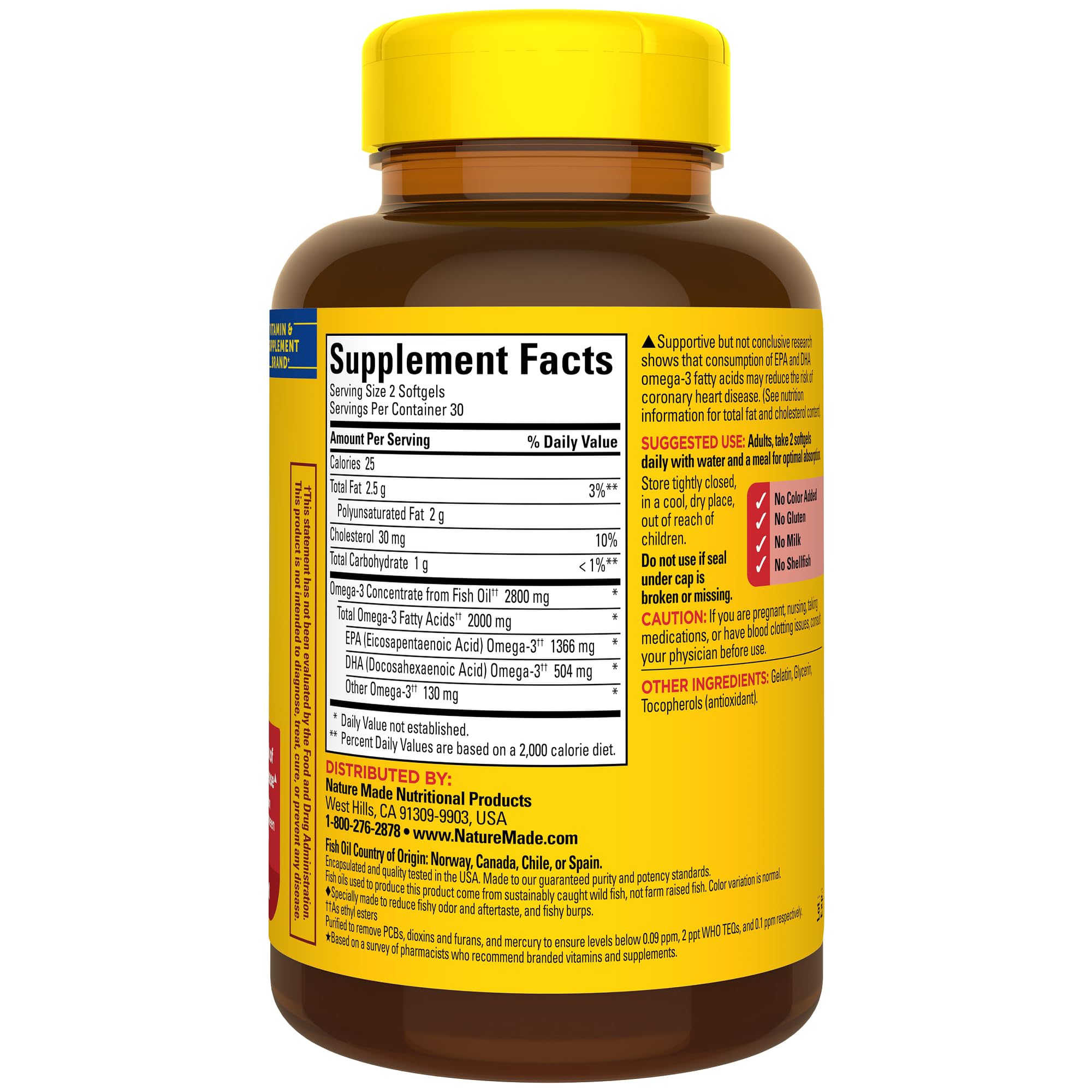 Nature Made Omega-3 30-day supply supports consistent intake.
