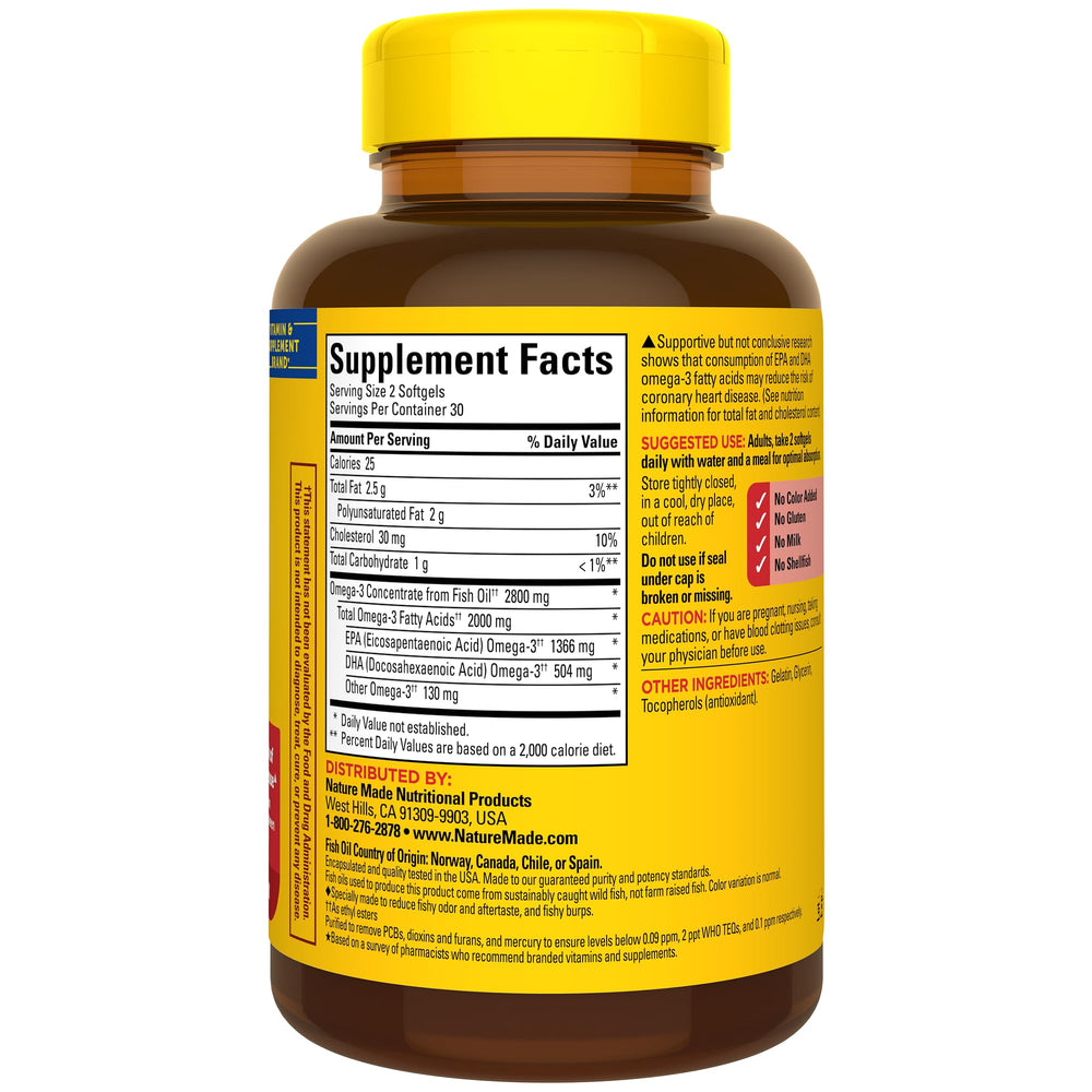 Nature Made Omega-3 30-day supply supports consistent intake.