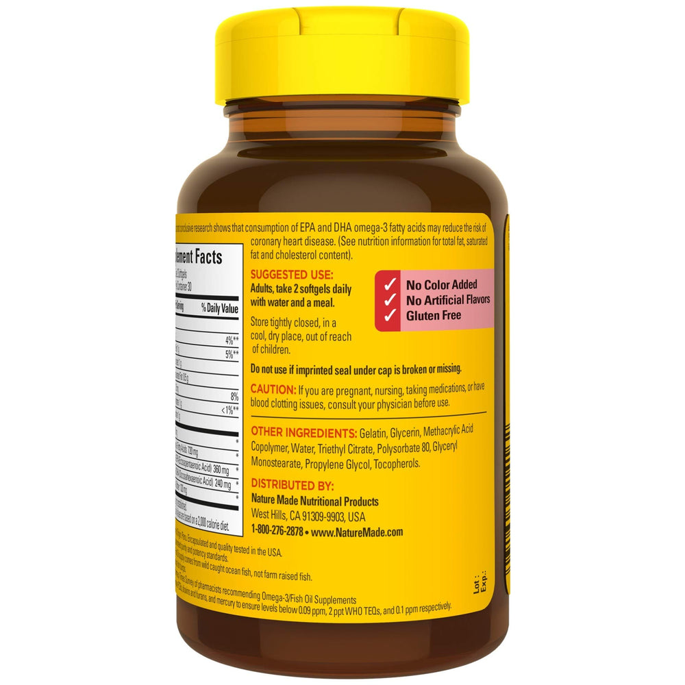 Nature Made On-shelf Burp-Less Fish Oil product ready for shoppers.