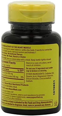 Nature Made Potassium Gluconate 550mg pack of 5 boxes to replenish supply.