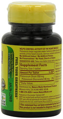 Nature Made Potassium Gluconate 550 mg tablets close-up for nerve support.