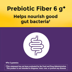 Orange flavored Nature Made Prebiotic Fiber Gummies in a generous serving