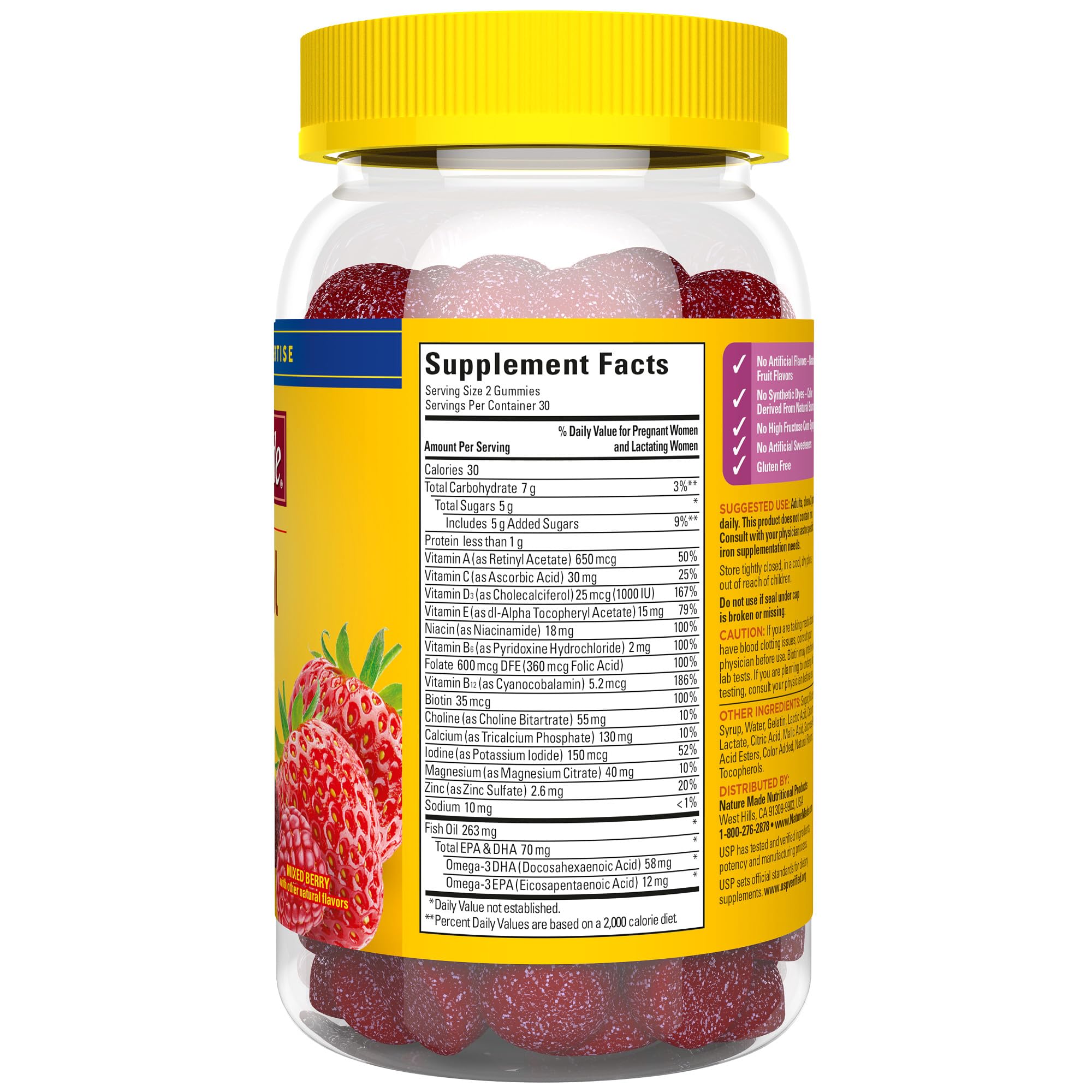 Nature Made Prenatal Gummies 30-day supply reminder for planning prenatal routines