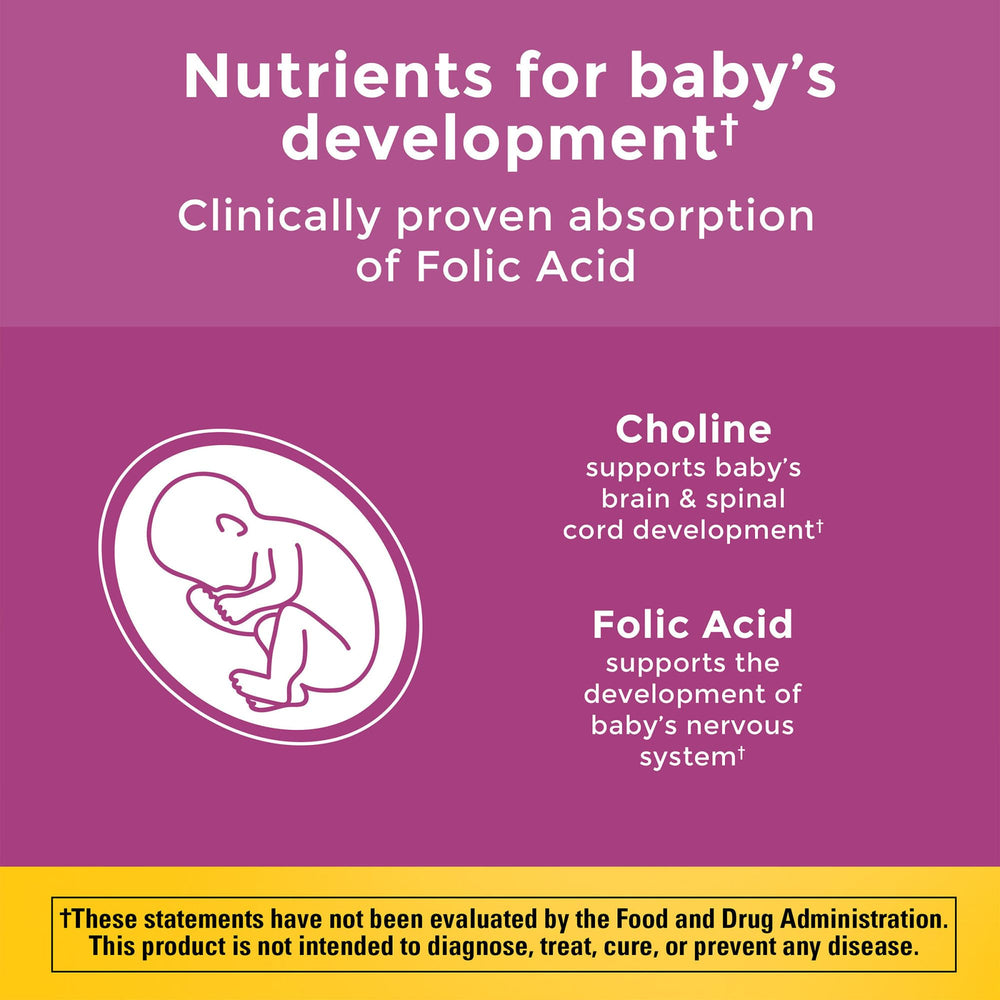 Nature Made Prenatal Gummies close-up shows chewy gummies