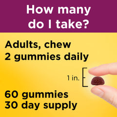 Nature Made Prenatal Gummies bottle highlights 58 mg DHA for fetal brain and eye health