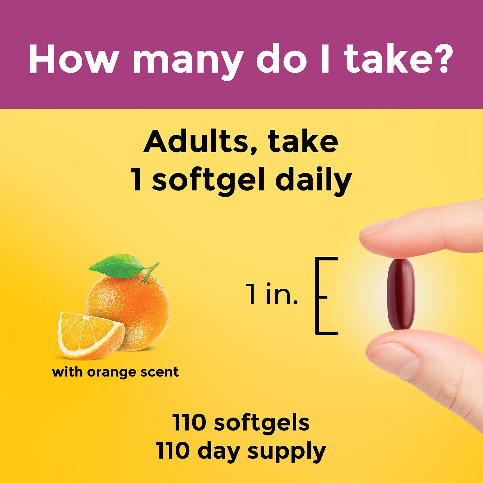 Nature Made Prenatal softgel pouring shot showing easy daily use.
