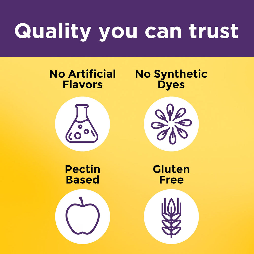 Nature Made Probiotic + Prebiotic Fiber Gummies soluble fiber content on packaging.
