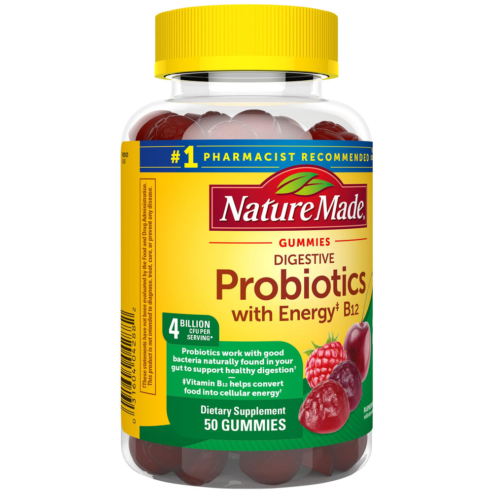 Busy adults choosing Nature Made Digestive Probiotics for daily use.