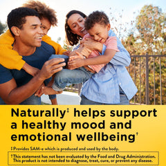 Nature Made SAM-e 200 mg packaging emphasizes gluten-free and preservative-free formulation.