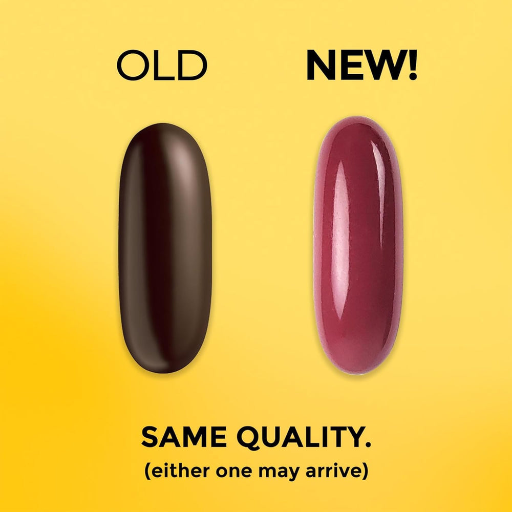 Close-up of Nature Made softgels cap, showing an easy-to-swallow design for daily use.
