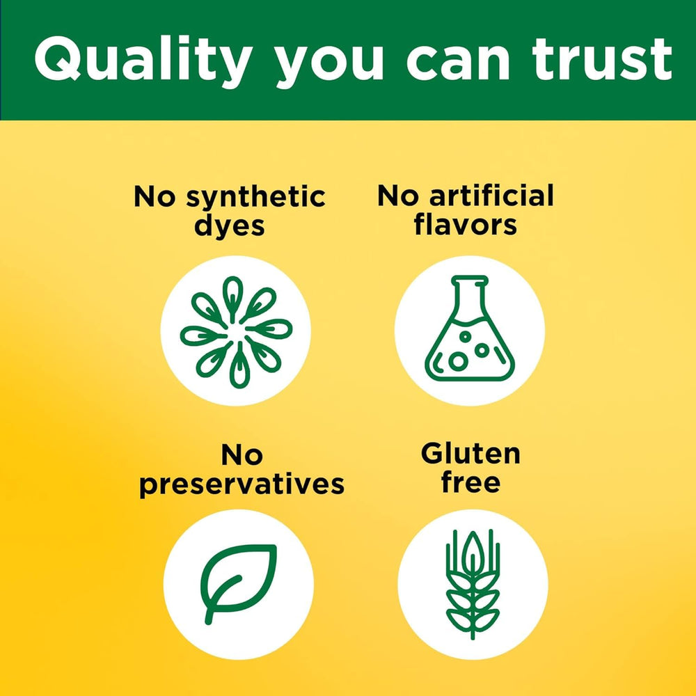 Softgels shown beside a daily routine for easy incorporation with Nature Made.