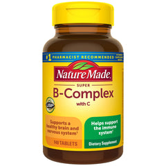 Nature Made Super B Complex bottle front with 140 tablets